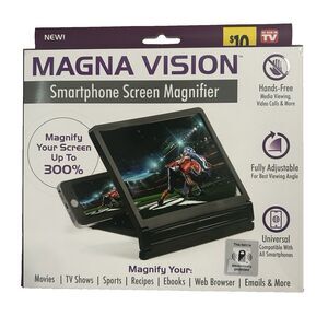 Magna Vision Smartphone Screen Magnifier As Seen On TV Universal Portable NWT